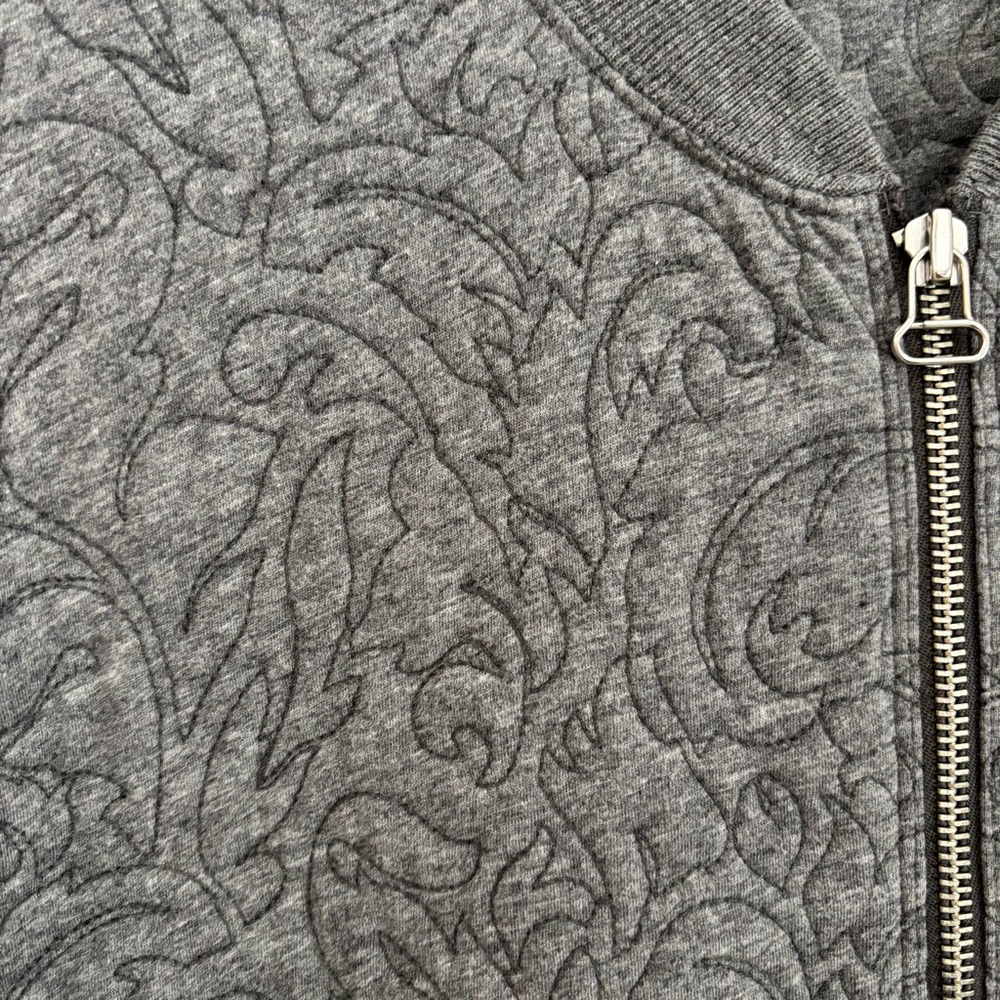 GAP | Grey Quilted Preppy Street Style Casual Zip-up Bomber Jacket | Size XS - Picture 3 of 6